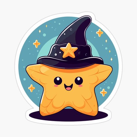 Get my art printed on awesome products. Support me at Redbubble #RBandME: https://www.redbubble.com/i/sticker/Starfish-Sea-star-Halloween-kawaii-by-Niktarka/150883285.EJUG5?asc=u Starfish Character Design, Starfish Character, Sea Murals, Anime Love Quotes, Kawaii Sticker, Stickers Design, Kawaii Illustration, Sea Star, Kawaii Stickers