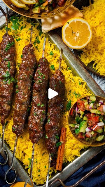 ‎♥️🇵🇸بنت فلسطين‎ on Instagram: "Juicy Ground Kofta Kebabs   Juicy and delicious beef kebabs in the oven or electric indoor grill or outdoor grill! They're so easy and absolutely delicious, they stay juicy hours after cooking.   Comment "recipe" to get it sent to your dms!  #kebabs #kabob #grillseason #arabfood #middleeasternfood #persianfood #persian #arabicfood #palestinianfood #kofta #koftakebab #beefkebab  #kefta #kafta #kaftakebab #lebanesefood" Beef Kofta Kebab, Chicken Kofta Kebab, Beef Kebab Recipes, Kofta Recipe Beef, Persian Kebab Recipe, Kefta Kabob Recipe, Koobideh Kabob Recipe, Kebabs In The Oven, Kafta Kabob Recipe