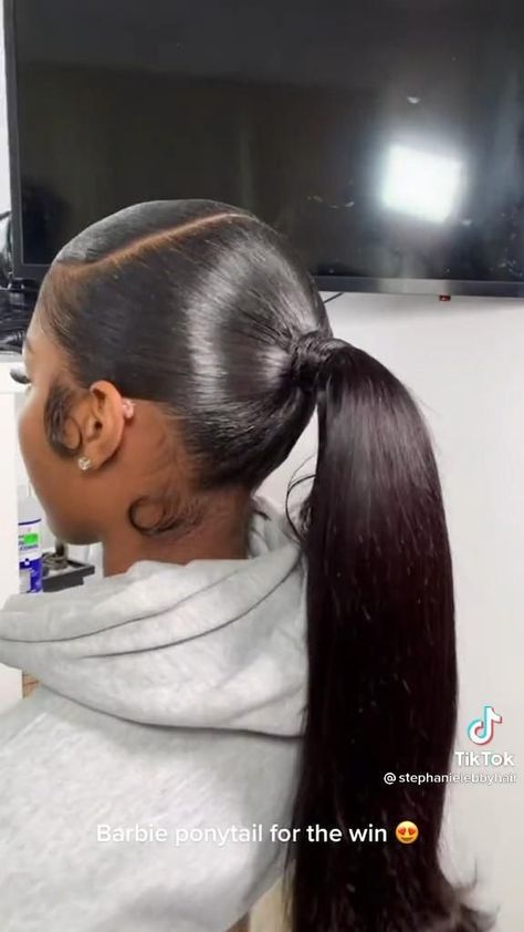 𝐏𝐢𝐧: @𝐭𝐡𝐞𝐧𝐢𝐧𝐚𝐠𝐫𝐥 🦋 [Video] | Sleek ponytail hairstyles, Black ponytail hairstyles, Weave ponytail hairstyles Hair Styles For Black Women Ponytail, Low Slick Back Braided Ponytail Weave, Nice Ponytail Hairstyles For Black Women, Cute Ponytail Ideas For Black Women, Sleek Ponytail Weave Black Women, Middle Part Hairstyles For Black Women Ponytail, Low Ponytail Hairstyles Black Women, Low Pony Tailed Hairstyle Black Women, Long Pony Tailed Hairstyle Black Women