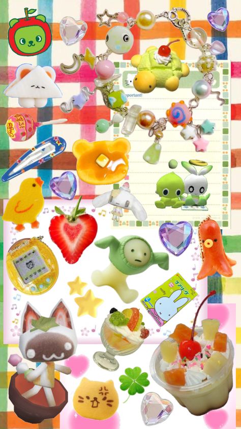 🩷✨🍀 #wallpaper #collage #kawaii #colorful #trinkets #sweets #kidcore #trinketcore #🩷🩷🩷 #rainbow #girlintheworld Kidcore Background, Kidcore Pfp, Kidcore Wallpaper, Scrapbook Printing, Themes App, Wallpaper Collage, Kawaii Core, Rainbow Aesthetic, Iphone Layout