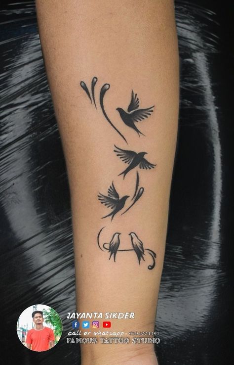 Arm Tattoos Tiger, Poor Quotes, Bird Silhouette Tattoos, Name Tattoo On Hand, Trishul Tattoo Designs, All Seeing Eye Tattoo, Tattoos 2024, Side Wrist Tattoos, Mobile Generator