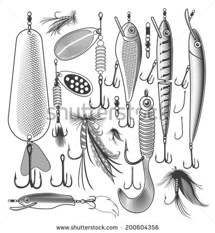 Fishing Lure Tattoo, Fishing Lures Art, Bd Design, Drawn Fish, Fish Illustration, Fish Drawings, Deep Sea Fishing, Fish Art, Bass Fishing