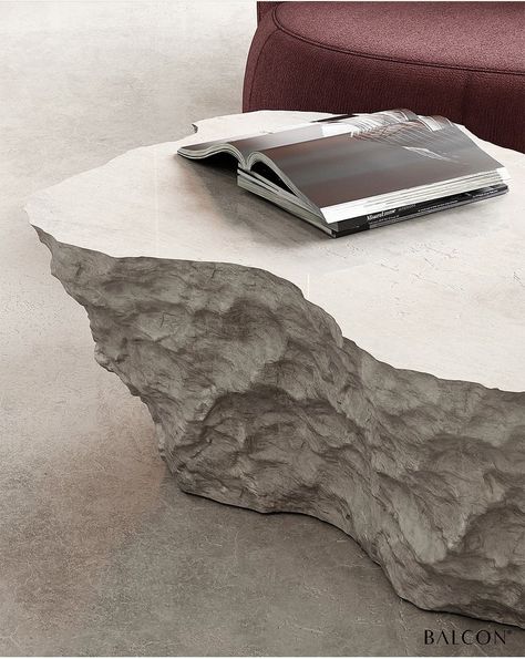 Stone Table Design, Natural Stone Table, Granite Coffee Table, Rock Table, Stone Furniture, Modular Sofa Design, House Wall Design, Boho Crafts Diy, Rock Textures