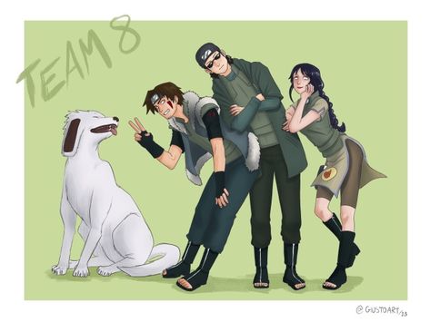 Team 8 Naruto, Kiba And Akamaru, Kiba Inuzuka, Shino Aburame, Team 10, Team 8, Hinata Hyuga, On Tumblr, Favorite Character