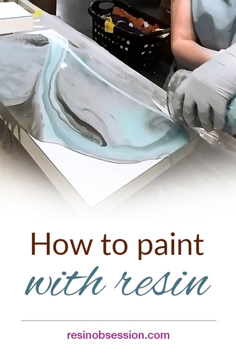 Learn how to paint with resin. . #resin #resinobsession #resinart #resinpainting Paint With Resin, Painting Supplies List, Murphy Bed Plans, Resin Art Painting, Resin Uses, Wood And Resin, Resin Artwork, Painted Sticks, Resin Tutorial