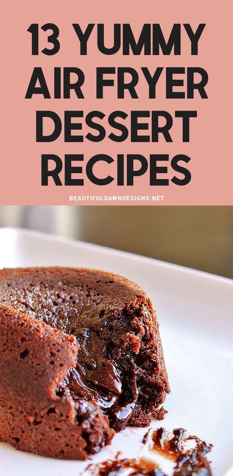 Phillips Air Fryer Recipes, Desserts For Air Fryer, Air Fryer Recipes Deserts, Air Fryer Ramekin Desserts, Air Fryer Puddings, Airfryer Lava Cake, Air Fryer Lava Cake Recipes, Air Fryer Pudding Recipes, Simple Air Fryer Desserts