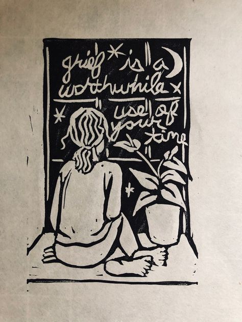 Adrienne Maree Brown, Looking Out Window, Lokta Paper, Paper Paper, Linocut, Handmade Paper, Dream Life, Printmaking, Chalkboard Quote Art