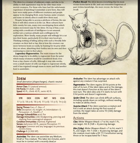 Dnd Tree Monster, Dnd Monsters Low Level, Dnd Cat, Dnd Monster, Monster Ideas, Creature Fantasy, Dnd Homebrew, Dungeon Master's Guide, D D Monsters