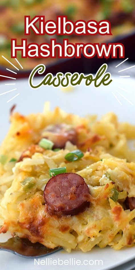 Indulge in the savory goodness of our Kielbasa Hashbrown Casserole! 🥔🧀 Perfect for brunch, lunch, or dinner, this comforting dish is a crowd-pleasing favorite. Ready to impress your family and friends? Follow our easy recipe, bake a casserole, and enjoy layers of cheesy, potatoey perfection. Try it now and elevate your comfort food game! 😋 #KielbasaCasserole #HashbrownRecipe #ComfortFood #EasyDinnerIdeas #FamilyFavorite Turkey Sausage Hashbrown Casserole, Hashbrown Meals Dinners, Sausage And Hashbrown Casserole Dinner, Hashbrown Broccoli Casserole, Easy Dinner Recipes With Kielbasa, Breakfast Casserole With Kielbasa, Dinner Hashbrown Casserole, Cheesy Sausage Hash Brown Bake, Square Hashbrown Recipes