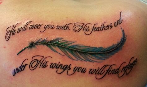 Psalm 91:4 feather tattoo He will cover you with His feathers and under His wings you will find refuge Psalm 91 4 Tattoo, Feather Tattoo Black, Tattoo Feather, Crying Eyes, Psalm 91 4, Peacock Feather Tattoo, Peacock Tattoo, Feather Tattoo Design, Under His Wings