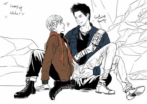 Minho X Newt Fanart, Newt X Minho, Minho X Newt, Fiction Couples, Maze Runner Movie, Newt Maze Runner, Isaac Newton, Newt, Ship Art