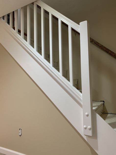 Client had a situation of safety. No guard railing and needed a removable railing to be able get furniture into the space. We built a removable rail which can be removed in less than a minute, reinstalled in 2 minutes by one person Guard Rails For Stairs, Diy Stairway Railing, Removable Railings For Stairs, Removable Stair Railing Ideas, Step Railing Ideas Indoor, Stairs Without Railing, Open Basement Stairs, Basement Stair Railing Ideas, Retractable Stairs