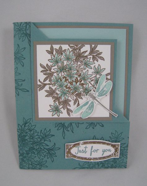 Awesomely Artistic Stampin Up Cards, Corner Flip Card, Dragonfly Dreams, Card Folds, Fun Folds, Flip Cards, Making Greeting Cards, Fold Cards, Fancy Fold Cards