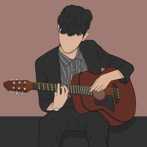 Boy With Guitar, Acoustic Guitar Art, Guitar Sketch, Guitar Illustration, Guitar Boy, Guitar Drawing, Art Guitar, Iron Man Art, New Background Images