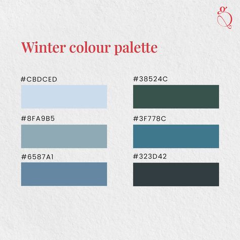 Winter is here, and so is our enchanting winter color palette! Dive into the icy blues and warm neutrals to give your designs a touch of seasonal magic.❄️ . . #GraphicsQue #SocialMedia #Graphics #GraphicDesigning #SocialMediaMarketing #Winter #Colour #ColourPalette #WintercolourPalette #CozyWeather #WinterPalette January Color Palette, Winter Colour Palette, Halloween Color Palette, January Colors, Christmas Palette, Winter Palette, Halloween Color, Winter Color Palette, Christmas Concert