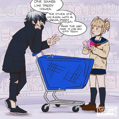 Toga Himiko And Dabi, Comic Art Style, Dabi Todoroki, Sibling Bonding, League Of Villains, Mha Art, Mha Fanart, Emo Teen, Mha Memes