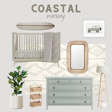 Coastal decor for nursery Nautical Theme Nursery Gender Neutral, Costal Nursery Ideas Boy, Preppy Gender Neutral Nursery, Nautical Neutral Nursery, Beach Neutral Nursery, Gender Neutral Nautical Nursery, Coastal Modern Nursery, Coastal Nursery Decor, Nautical Nursery Paint Colors