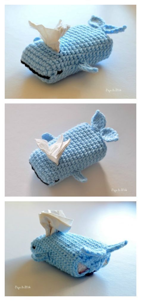 Whale Tissue Cozy Free Crochet Pattern Pola Amigurumi, Haken Baby, Fun Crochet Projects, Diy Crochet Projects, Crochet Home, Tissue Box Covers, Free Crochet Patterns, Crochet Accessories, Crochet Gifts