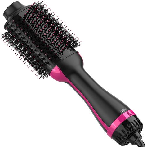 PRICES MAY VARY. MULTIFUNCTIONAL HAIR DRYER BRUSH - Designed with Nylon Pin & Tufted Bristle, helps detangling and improving volume. Oval shape body, could be used for smoothing hair or creating volume. This 4-in-1 hair dryer brush is suitable for blow drying, straightening, and volumizing. A must have item for beauty people with all kinds of hair. CERAMIC COATING AND IONS - The ceramic coating prevents over-styling of hair and distributes heat evenly for quick drying and less heat damage. Negat Reckon Hair Dryer Brush, Blowdry Brush, One Step Hair Dryer, Smoothing Hair, Hot Air Brush, Hair Blow Dryer, Dryer Brush, Blow Dry Brush, Hair Dryer Brush