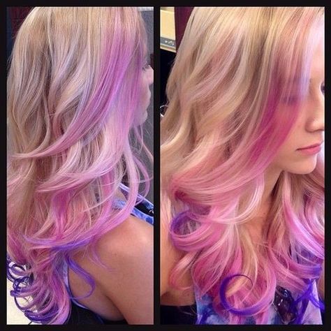 Blonde Hair With Pink, Aurora Hair, Long Hair Highlights, Highlights Ombre, Peekaboo Highlights, Pink Blonde Hair, Social Norms, Purple Highlights, Blonde With Pink