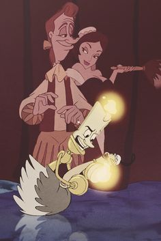 *LUMIERE & BABETTE ~ Beauty and the Beast, Disney Belle, Belle Beauty And The Beast, Wink Wink, Feather Duster, Princesa Disney, Disney Couples, Avatar Aang, Disney Beauty And The Beast, Disney Kids