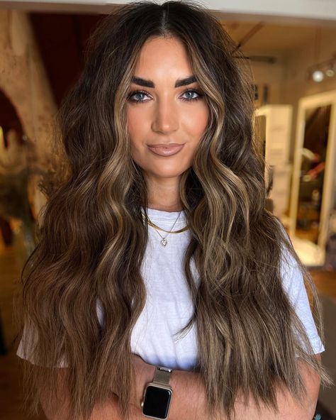 40 Best Money Piece Hair Trend Ideas for 2024 - Hair Adviser Sunkissed Hair Brunette With Money Piece, Earthy Brunette, Long Brunette Shag, Subtle Money Piece, Subtle Blonde Balayage, Brunette Shag, Ash Brown Hair Balayage, Subtle Blonde, Money Piece Hair