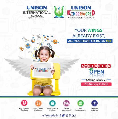 Admissions Open for the session 2020-2021 #bestpreschool #unisonkinderworld #cbseschool #unisoninternationalschool Preschool Advertisement Ideas, Preschool Creative Ads, School Creative Post, Admission Open Creative Ads, Admission Open Creative Poster, School Creative Ads, Admission Open Poster, Admission Open Banner, Montessori Design