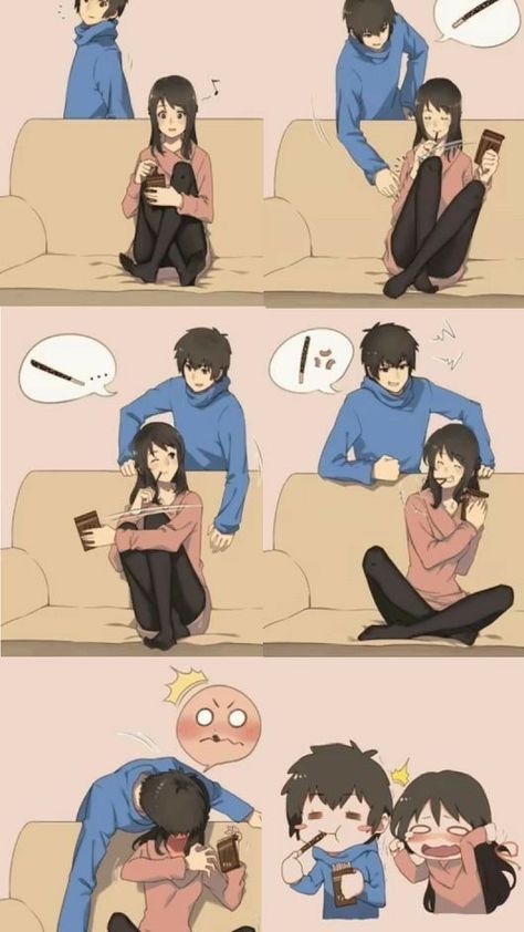 Image Couple, Cute Couple Comics, Couples Comics, Manga Couple, Romantic Anime Couples, Cute Couple Drawings, Cute Love Cartoons, Cute Stories, Cute Couple Art