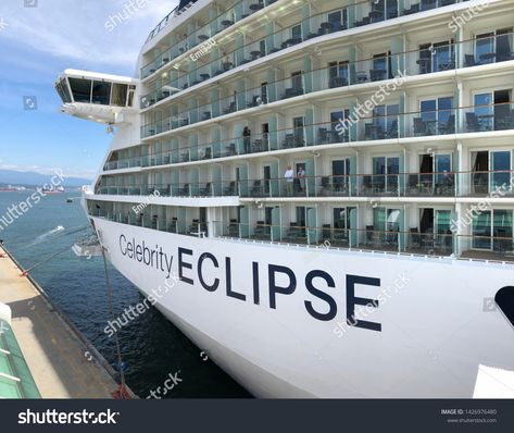 Vancouver, Canada - June 16, 2019 : Passenger cruise ship Celebrity Eclipse preparing for the next departure, 7 days round-trip Alaska Hubbard Glacier Cruise. #Ad , #spon, #cruise#Passenger#Celebrity#ship Celebrity Eclipse, Hubbard Glacier, Retail Logo, Clothing Retail, June 16, Vancouver Canada, Round Trip, Cruise Ship, Alaska