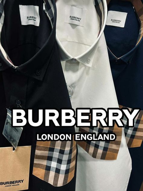 Burberry premium shirts wholesale sizes M to XXL Satin Style, Men Fashion Casual Shirts, Hi End, Wholesale Shirts, Brand Board, Burberry London, London England, Mens Fashion Casual, Men Fashion