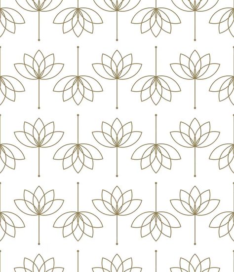 Premium Vector | Seamless pattern with a stylized lotus flowers. Lotus Seamless Pattern, Lotus Pattern Design, Lotus Graphic, Lotus Kolam, Patten Design, Lotus Flower Pattern, Lotus Motifs, Lotus Vector, Lotus Logo