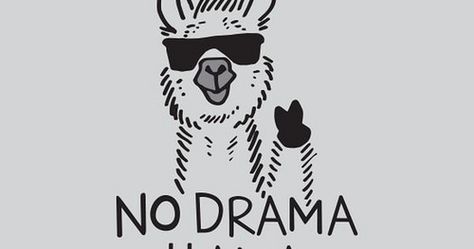 Photo No Drama Llama, Drama Llama, Seni 2d, Llama Drama, No Drama, E Card, Mini Tattoos, Funny T, The Words