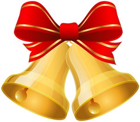 Christmas Gold Bells with Red Bow Clip Art Bow White Background, Bow Clip, Free Clipart, Christmas Clipart, Christmas Bells, Gold Christmas, Red Bow, Bow Clips, Free Christmas