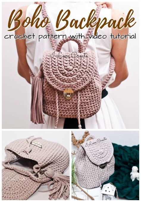 Tote Crochet, Pola Macrame, Buty Marki Nike, Crochet Backpack Pattern, Crochet Backpack, Confection Au Crochet, Bag Pattern Free, Crochet Shop, Mode Crochet