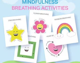 Breathing Cards, Breathing Activities, Play Therapy Activities, Kids Coping Skills, Calm Down Kit, Calm Down Corner, Grounding Techniques, Deep Breathing, Mindfulness For Kids