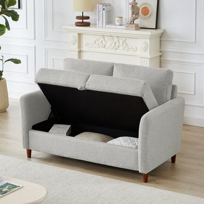 Sofa And Loveseat Set Living Rooms, Entryway Loveseat, Loveseat With Storage, Single Mom Home Decor, Small Sofas For Small Spaces, Storage Loveseat, Loveseats For Small Spaces, Trailer Redo, Collage Dorm