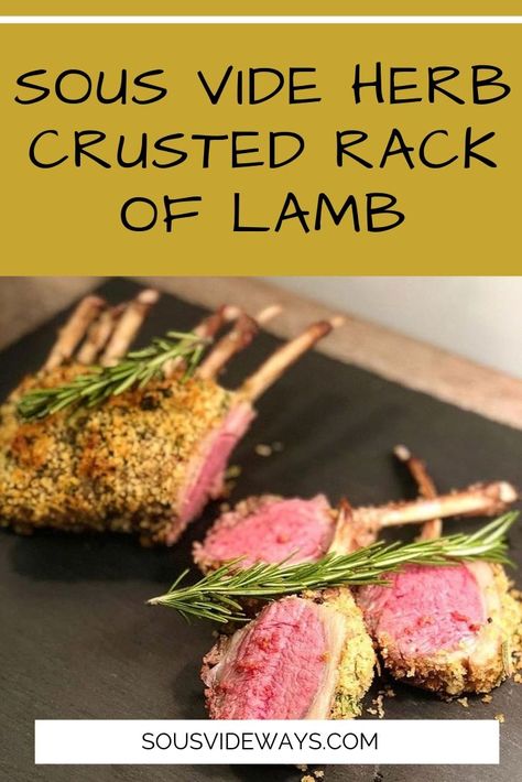 Knives Out Poster, Sous Vide Lamb Chops, Aesthetic Knifes, Herb Crusted Rack Of Lamb, Sous Vide Lamb, Instant Pot Sous Vide, Crusted Rack Of Lamb, Lamb Chop Recipes, Sous Vide Recipes