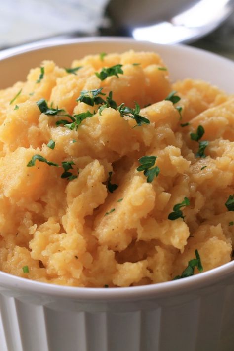 Instant Pot®️ Rutabaga Mash | "This lower-carb alternative to mashed potatoes can easily be made in a fraction of the time using a pressure cooker. The mash has a nice creamy and chunky texture, which complements any meat. I especially enjoy it with corned beef." #allrecipes #instantpotrecipes #instantpot #howtouseinstantpot #instantpotideas #pressurecooker #pressurecookerrecipes #pressurecookerideas Instant Pot Rutabaga, Rudabega Recipes, Mashed Rutabaga Recipes, Mashed Rutabaga, Rutabaga Recipes, Turnip Recipes, Mash Recipe, Real Foods, Carb Alternatives