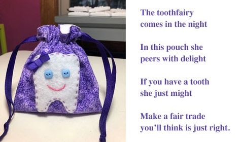 Easy to make Tooth Fairy Pouch ~ Threading My Way Tooth Fairy Pouch, Fairy Pillows, Drawstring Bag Tutorials, Fairy Pouch, Small Drawstring Bag, Tooth Fairy Pillow, Bags Tutorial, Tooth Fairy, Threading