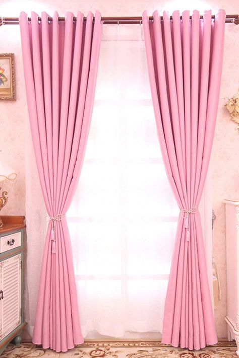 School Moodboard, Pink Blackout Curtains, Curtains Accessories, Curtain Hanging, Plain Curtains, Gold Curtains, Sheer Curtain Panels, Grey Curtains, Bed In Living Room