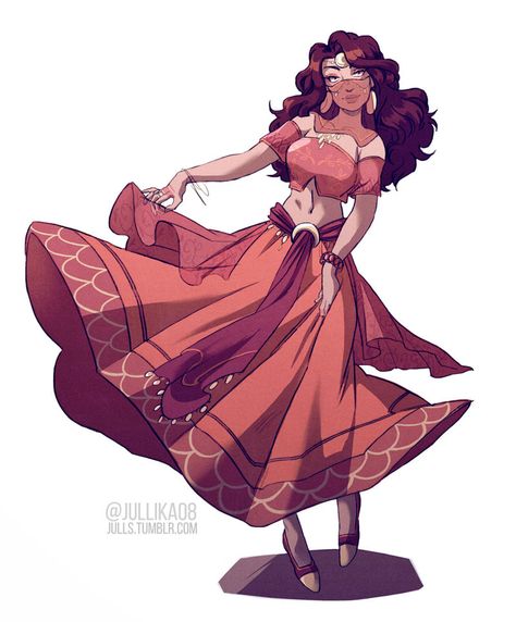 Desert Dancer Outfit, Harem Outfits Women, Dnd Dancer Outfit, Long Braid Character Design, Dnd Dancer, Latina Character Design, Drawing Examples, Roleplay Characters, Comic Art Girls