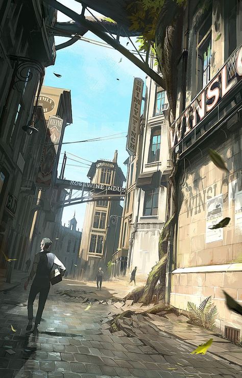 Streets Dishonored Concept Art, Moana Concept Art, Concept Art Disney, Bloodborne Concept Art, Dark Souls Concept Art, Concept Art Landscape, Fallout Concept Art, Dishonored 2, Concept Art Tutorial