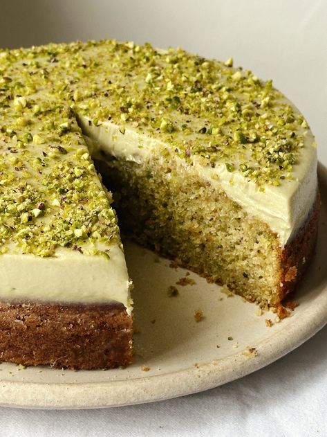 Pistachio, Orange & Ricotta Cake Orange Ricotta Cake, Orange Ricotta, Ricotta Cake, Pistachio Cake, Sweet Food, How Sweet Eats, Sweets Treats, Let Them Eat Cake, No Bake Desserts