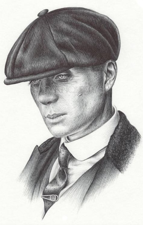 Tommy Shelby Sketch, Pen Portrait, Peaky Blinders Wallpaper, Peaky Blinders Tommy Shelby, Tommy Shelby, Charcoal Portraits, Thomas Shelby, Celebrity Drawings, Portrait Sketches