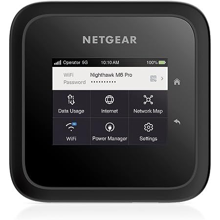 Amazon.com: NETGEAR Nighthawk M6 Pro Mobile Hotspot 5G mmWave, 8Gbps, Unlocked, AT&T & T-Mobile, International Roaming 125+ Countries, WiFi 6E, Portable WiFi Device for Travel, 5G Modem Wireless Router (MR6550) : Electronics Portable Wifi, Internet Network, Wireless Router, Travel Checklist, T Mobile, Touch Control, Garmin Watch, Tech Design, Apple Tv