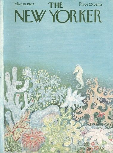 New Yorker Cover, The New Yorker Magazine, New Yorker Magazine, Editorial Photos, New Yorker Covers, Dorm Art, Seahorses, Conde Nast, March 16