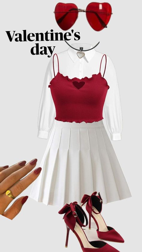 Valentine's Day fit #valentines #fir Valentines Heartbreak Outfit, Valentines Day, Valentines