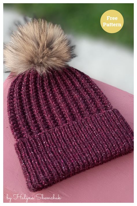 Knitted Hat Patterns Women, Knitted Hats For Adults, Knitted Beanies Womens, Men’s Knitted Hats Free Pattern, Knitted Bobble Hat Pattern Free, Free Bobble Hat Knitting Pattern, Free Knit Hat Patterns For Women Ravelry, Cc Beanie Pattern Knit, Stockinette Stitch Hat