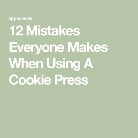 12 Mistakes Everyone Makes When Using A Cookie Press How To Use A Cookie Press, Wilton Cookie Press, Press Cookies, Mirro Cookie Press, Cookies To Make, Cookie Press, Christmas Goodies, What To Make, Daily Meals