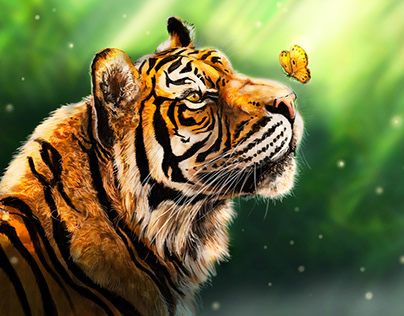 Check out new work on my @Behance profile: "Tiger and Butterfly" http://be.net/gallery/143603275/Tiger-and-Butterfly Tiger And Butterfly, Gorillas Art, Butterfly Art Print, Butterfly Poster, Panda Art, Red Art Print, Butterfly Painting, My Favorite Image, Butterfly Art